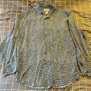 Vintage Chiamare 100% silk button-down shirt